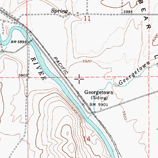 Topographic Map of Georgetown, ID