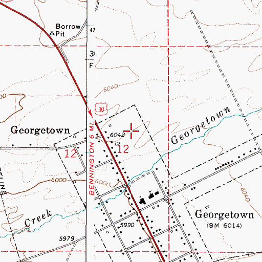 Topographic Map of Georgetown, ID