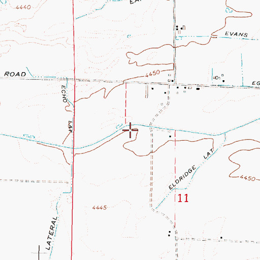Topographic Map of Gibson Canal, ID
