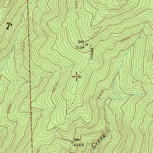 Topographic Map of Goat Creek Trail, ID