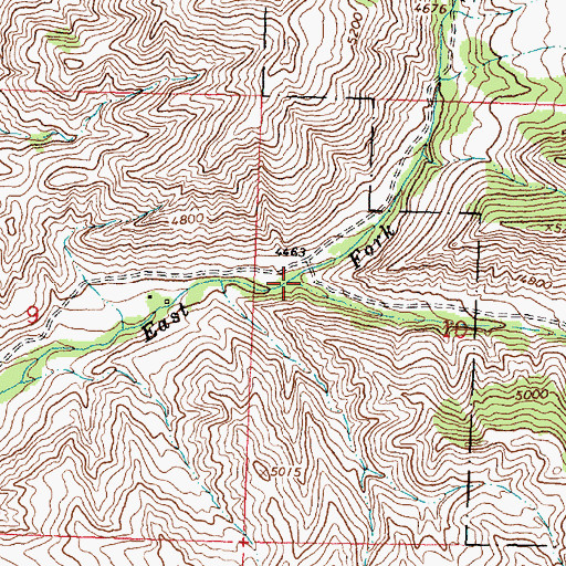 Topographic Map of Gold Star Gulch, ID