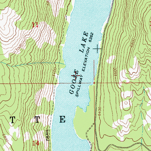 Topographic Map of Goose Lake, ID