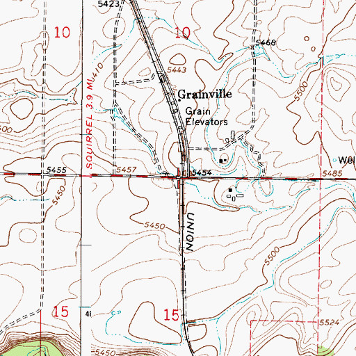 Topographic Map of Grainville, ID