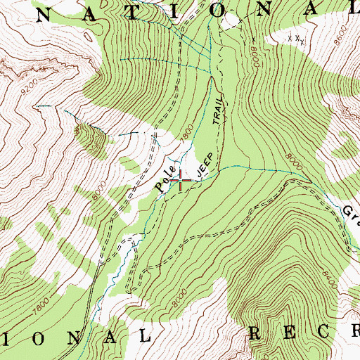 Topographic Map of Grand Prize Gulch, ID