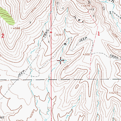 Topographic Map of Scarborough Tank Number One, AZ