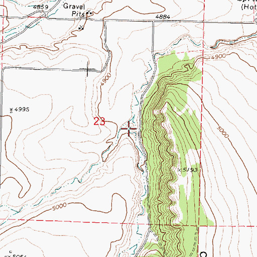 Topographic Map of Green Canyon, ID