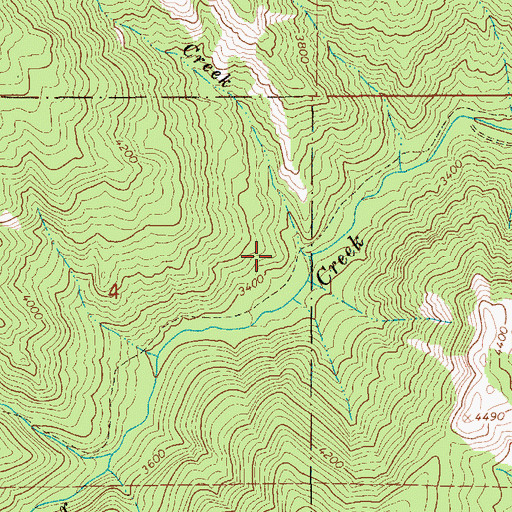 Topographic Map of Hillman Creek, ID