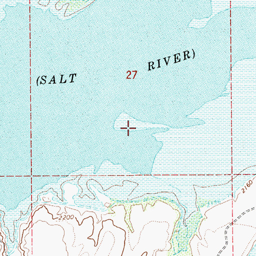 Topographic Map of Schoolhouse Point, AZ