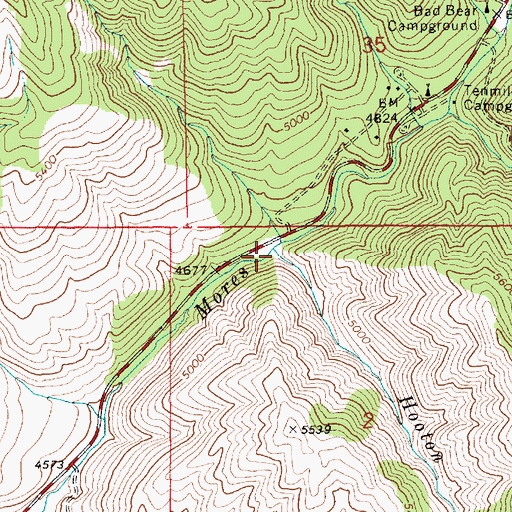 Topographic Map of Hooton Creek, ID