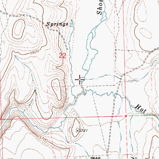 Topographic Map of Horse Creek, ID
