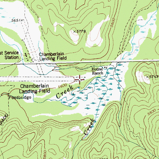 Topographic Map of Hotzel Creek, ID