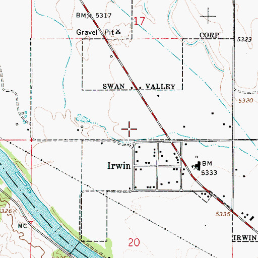 Topographic Map of Irwin, ID