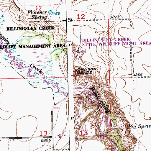 Topographic Map of Johnson Grade, ID