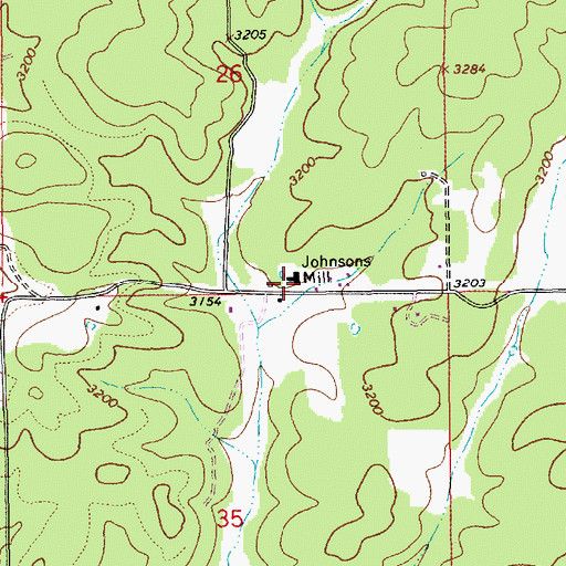 Topographic Map of Johnsons Mill, ID