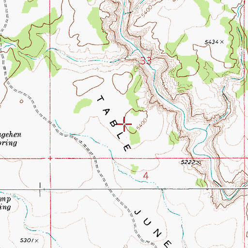 Topographic Map of June Grass Table, ID