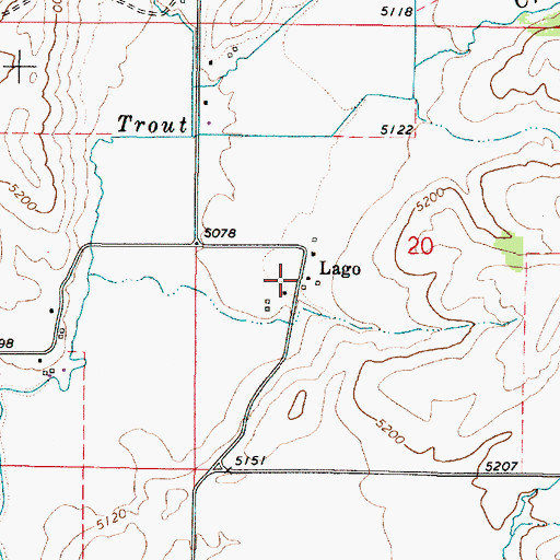Topographic Map of Lago, ID