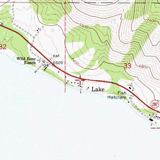 Topographic Map of Lake, ID