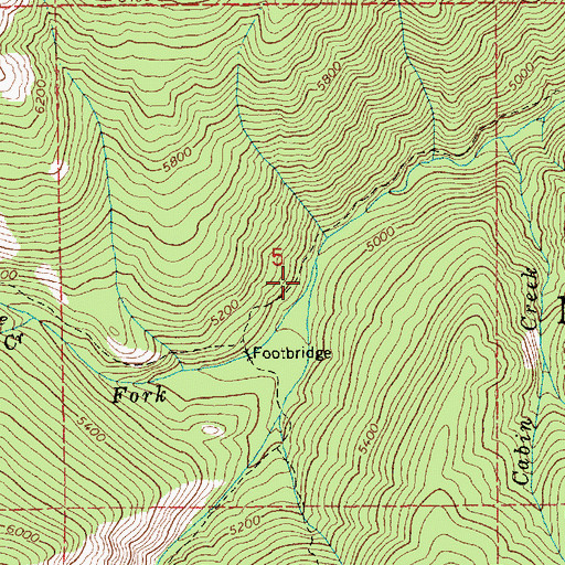 Topographic Map of Lake Fork, ID