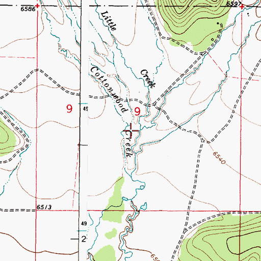 Topographic Map of Little Creek, ID