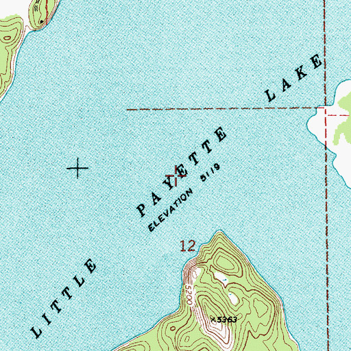 Topographic Map of Little Payette Lake, ID