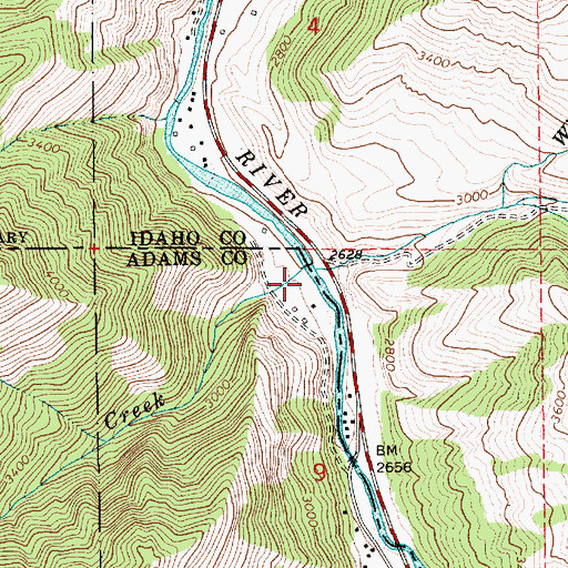 Topographic Map of Lockwood Creek, ID