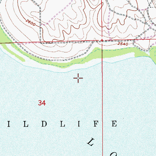Topographic Map of Lake Lowell, ID