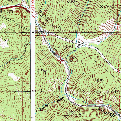 Topographic Map of Mason Creek, ID