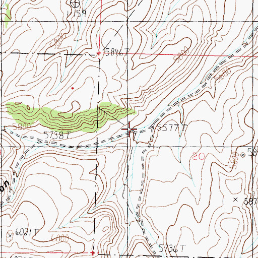 Topographic Map of Mill Fork, ID