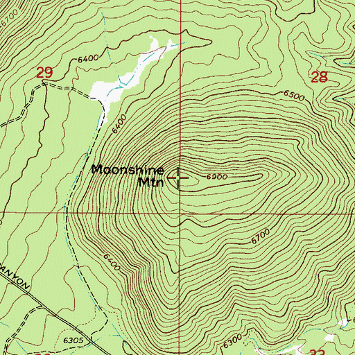 Topographic Map of Monumental Summit, ID