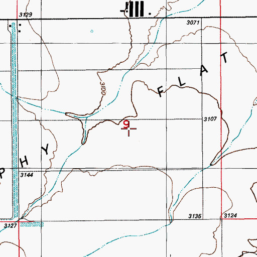 Topographic Map of Murphy Flat, ID
