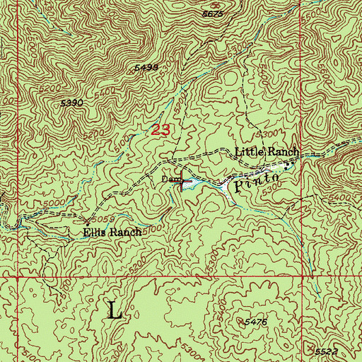 Topographic Map of Simpson Lake, AZ