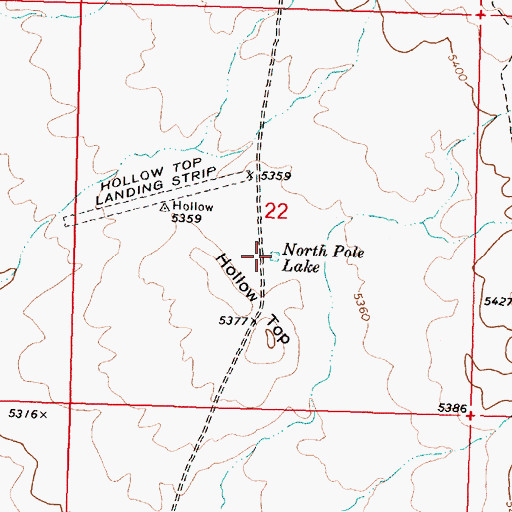 Topographic Map of North Pole Lake, ID