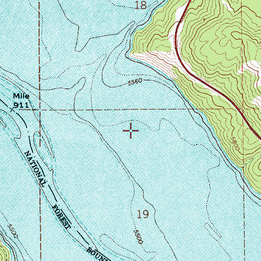 Topographic Map of Palisades Reservoir, ID