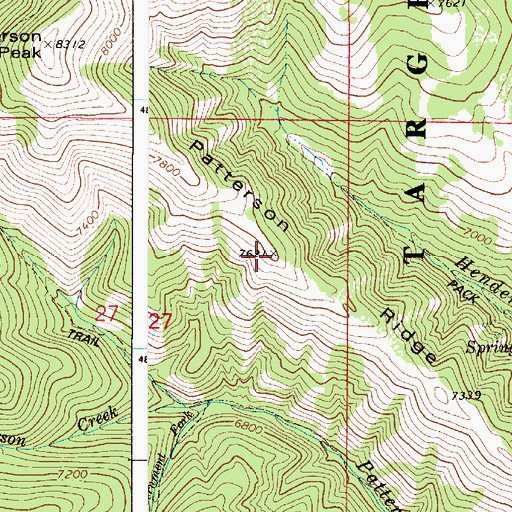 Topographic Map of Patterson Ridge, ID