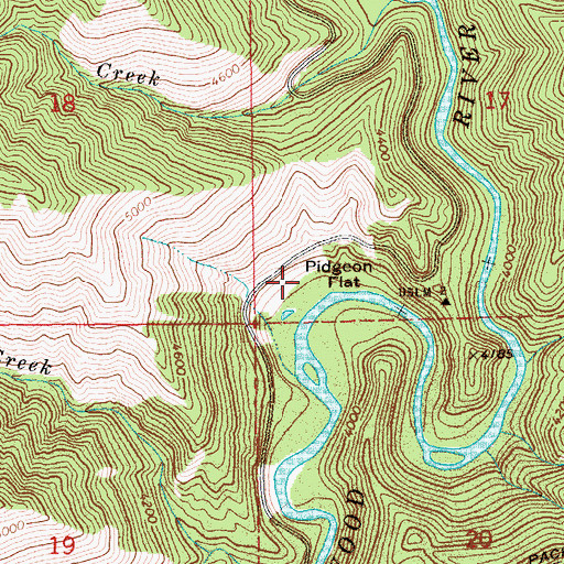 Topographic Map of Pidgeon Flat, ID