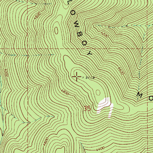 Topographic Map of Plowboy Mountain, ID