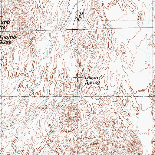 Topographic Map of Dixon Spring, AZ