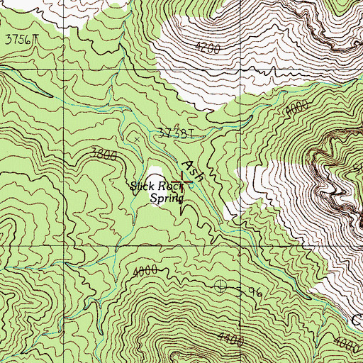 Topographic Map of Slick Rock Spring, AZ