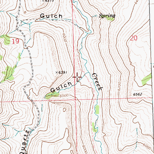 Topographic Map of Quartz Gulch, ID