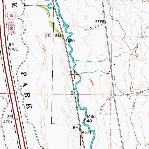 Topographic Map of Quinn Creek, ID