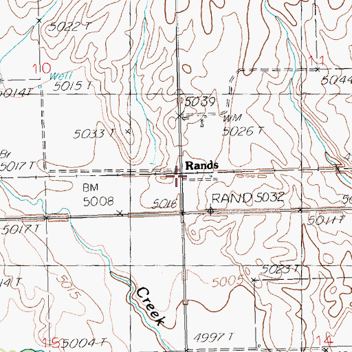 Topographic Map of Rands, ID