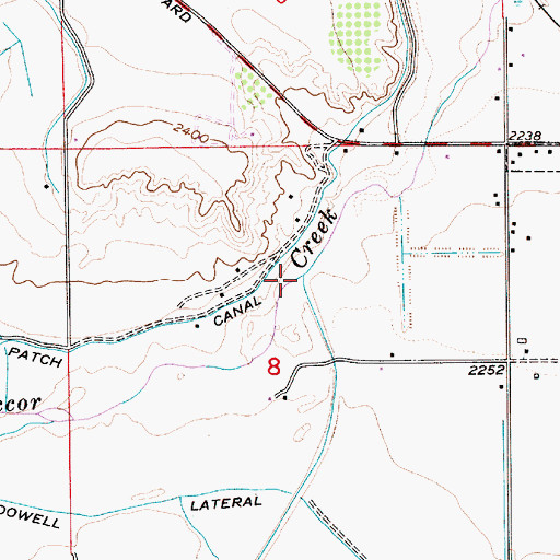 Topographic Map of Sage Creek, ID