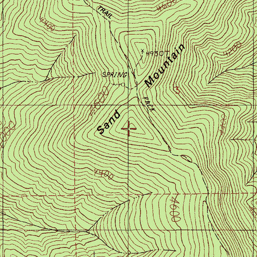 Topographic Map of Sand Mountain, ID