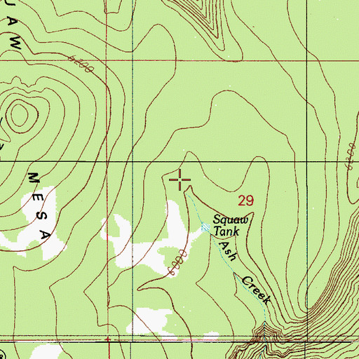 Topographic Map of Squaw Tank, AZ