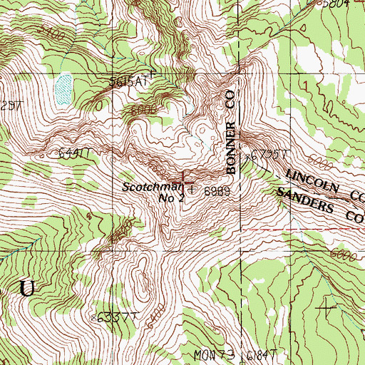 Topographic Map of Scotchman Number Two, ID