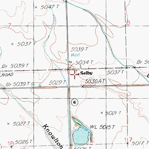 Topographic Map of Selby, ID