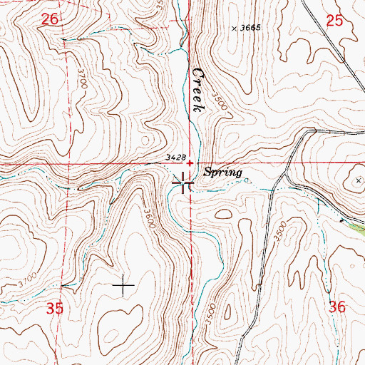 Topographic Map of Sheep Creek, ID