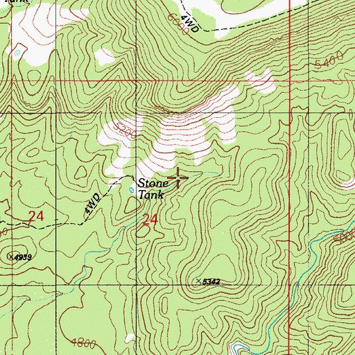 Topographic Map of Stone Tank, AZ