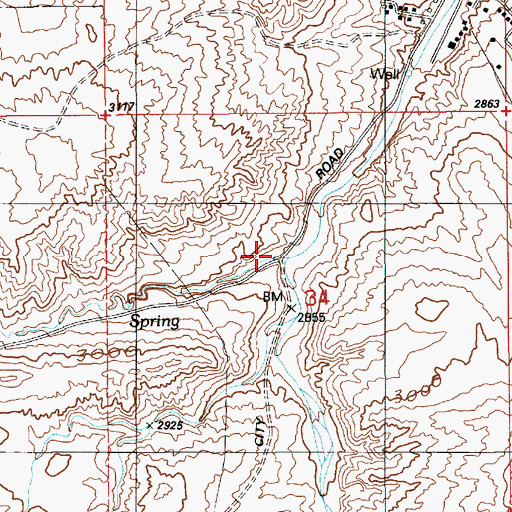 Topographic Map of South Fork Rabbit Creek, ID