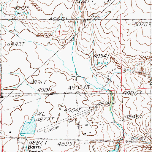 Topographic Map of Spring Creek, ID